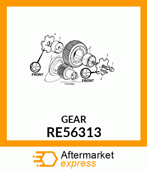 GEAR,UPPER IDLER WITH BUSHING RE56313