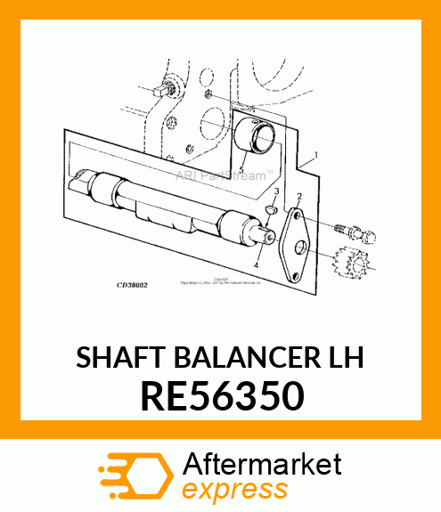 KIT,SHAFT BALANCER 4CYL.LEFT RE56350