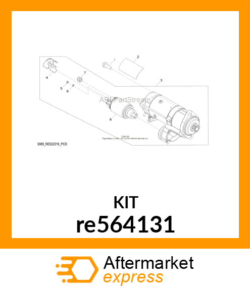 STARTER MOTOR KIT re564131