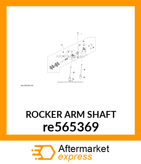 ROCKER ARM SHAFT re565369