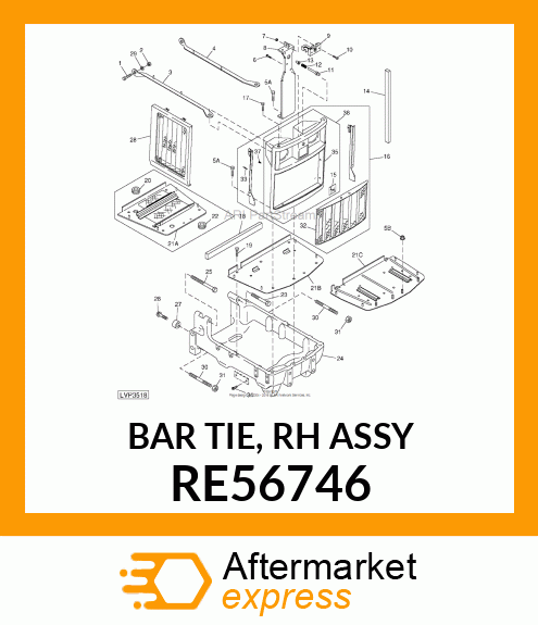 BAR TIE, RH ASSY RE56746