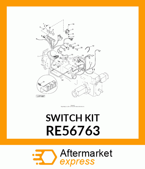 SEAT HEIGHT SWITCH KIT, KIT, SEAT S RE56763