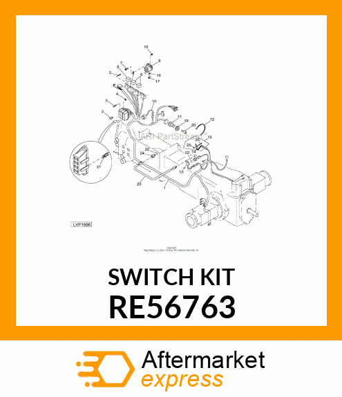 SEAT HEIGHT SWITCH KIT, KIT, SEAT S RE56763