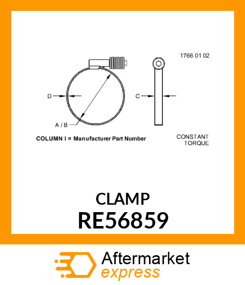 CLAMP, CONSTANT TORQUE RE56859