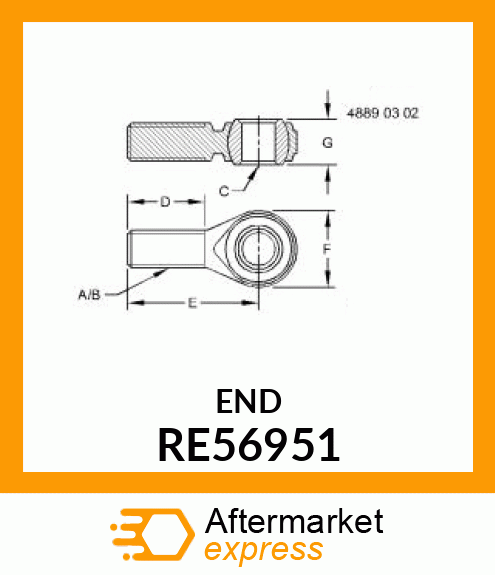 LINK END, REAR, WITH BALL RE56951