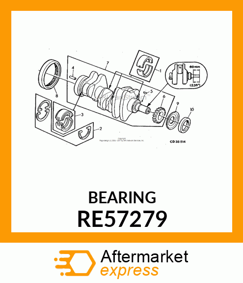 BEARING KIT RE57279