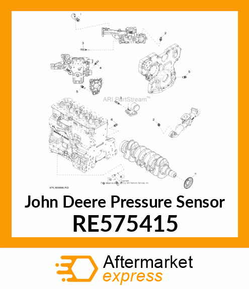 PRESSURE SENSOR, CRANKCASE W/ BOOT RE575415