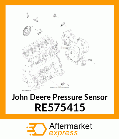 PRESSURE SENSOR, CRANKCASE W/ BOOT RE575415