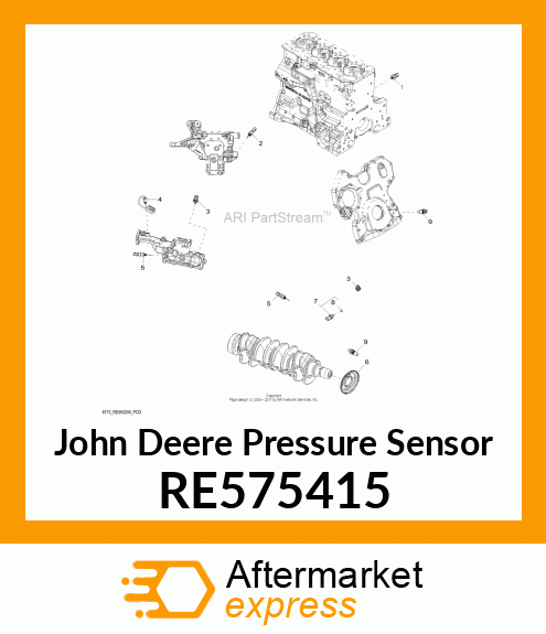 PRESSURE SENSOR, CRANKCASE W/ BOOT RE575415