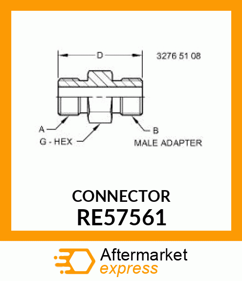 ADAPTER FITTING RE57561