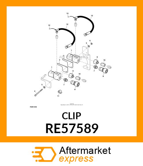 CLIP, WIRING HARNESS RE57589