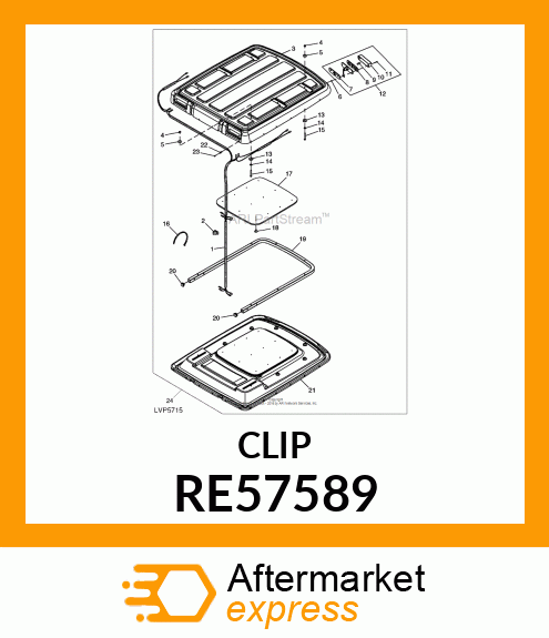 CLIP, WIRING HARNESS RE57589