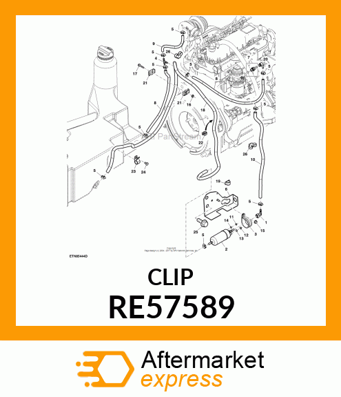 CLIP, WIRING HARNESS RE57589