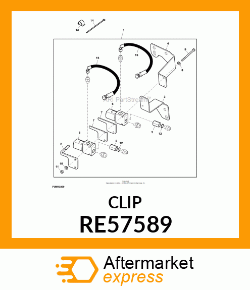 CLIP, WIRING HARNESS RE57589