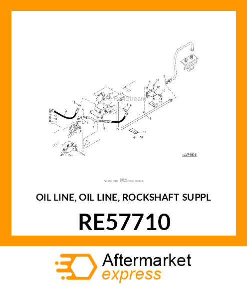 OIL LINE, OIL LINE, ROCKSHAFT SUPPL RE57710