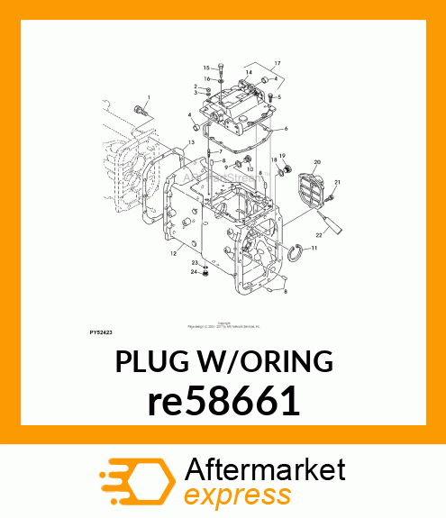 DRAIN PLUG, PLUG WITH O re58661