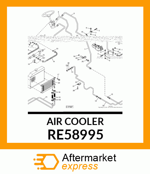 OIL COOLER, ASSEMBLY RE58995