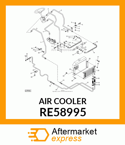 OIL COOLER, ASSEMBLY RE58995