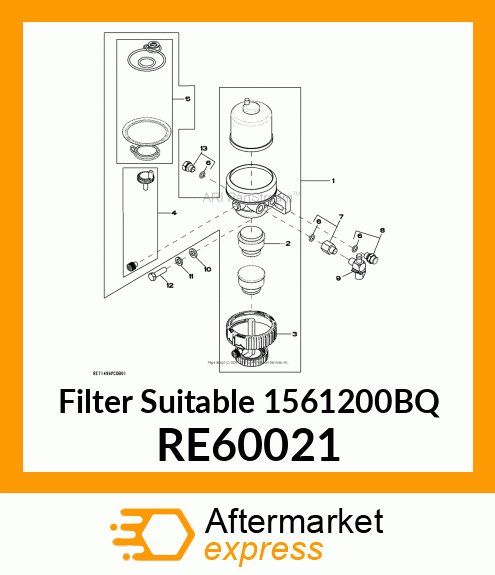 FILTER ELEMENT, ELEMENT,FL FILTER,S RE60021