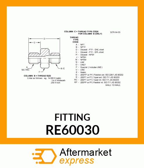 FITTING RE60030