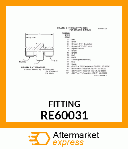 FITTING RE60031