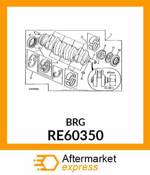 KIT,THRUST BEARING SERVICE RE60350