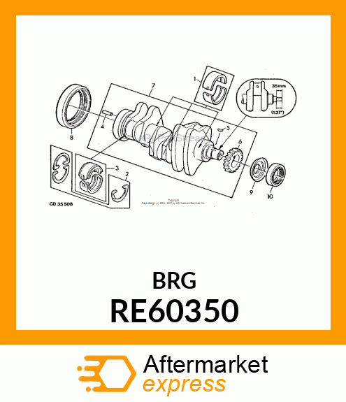 KIT,THRUST BEARING SERVICE RE60350