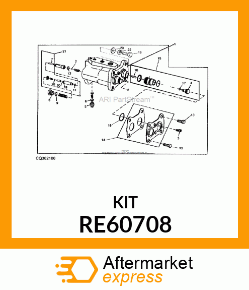 BRAKE KIT, BRAKE VALVE MAKE RE60708