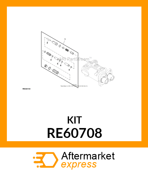 BRAKE KIT, BRAKE VALVE MAKE RE60708