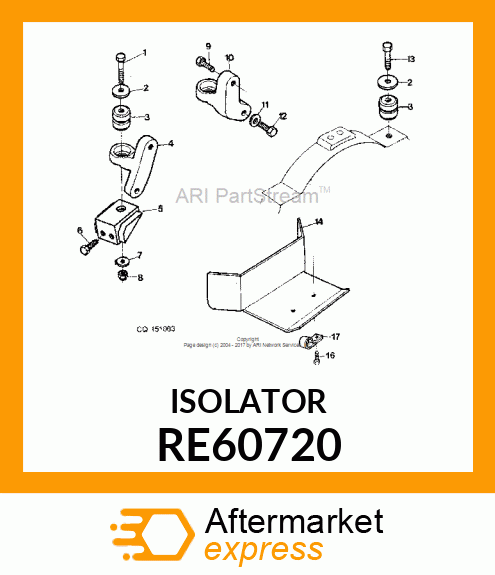 ISOLATOR, MOUNT, ISOLATOR, ENGINE RE60720