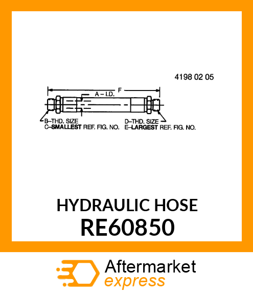 HYDRAULIC HOSE RE60850