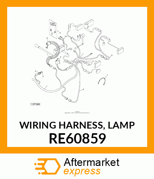 WIRING HARNESS, LAMP RE60859