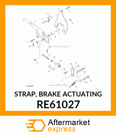 STRAP, BRAKE ACTUATING RE61027