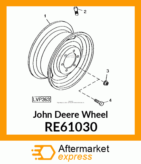 WHEEL, WHEEL ASSEMBLY RE61030