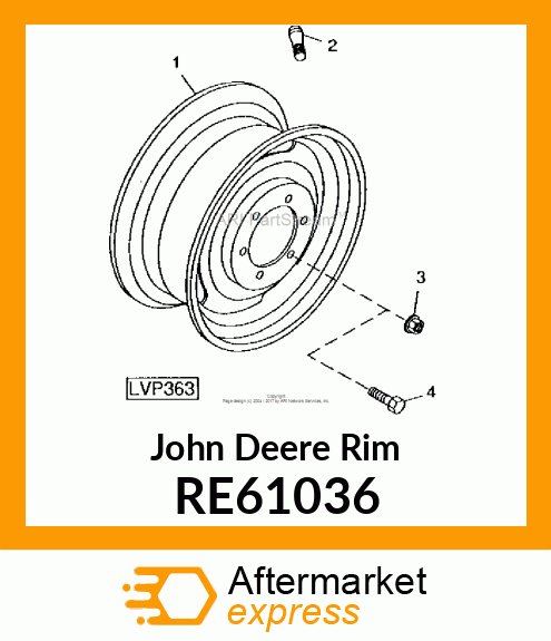 RIM, WHEEL ASSEMBLY RE61036