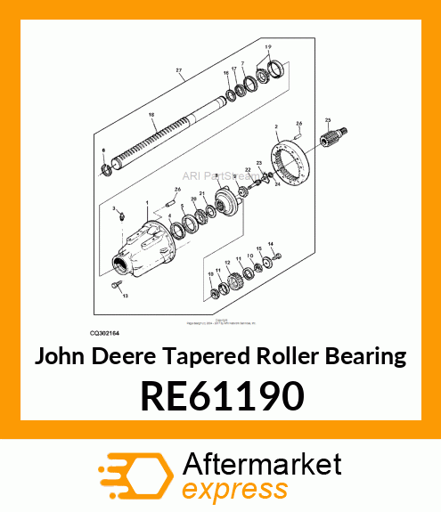 TAPERED ROLLER BEARING, ASSEMBLY P RE61190