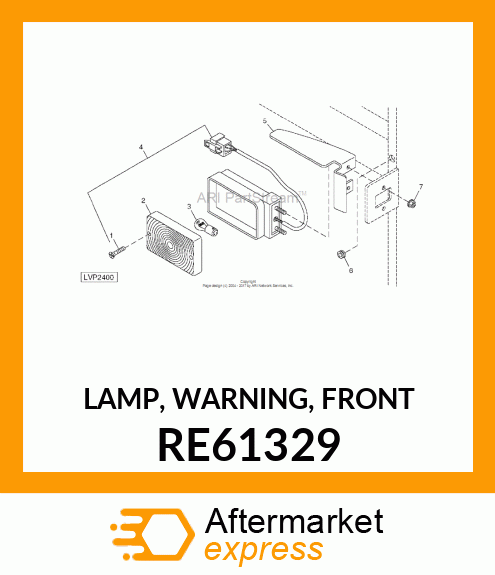 LAMP, WARNING, FRONT RE61329