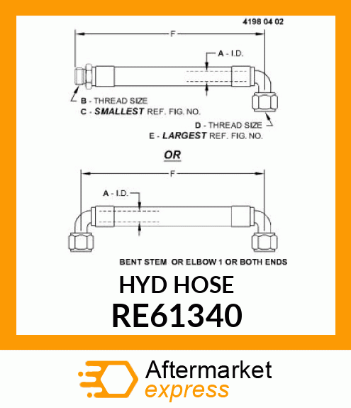 HYDRAULIC HOSE RE61340