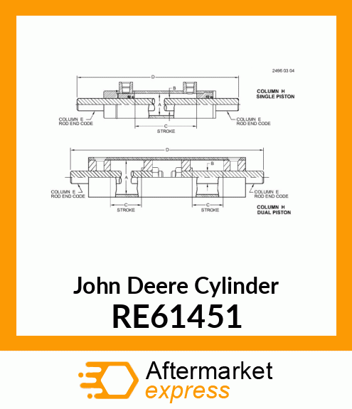 CYLINDER, SIDE MOUNT RE61451