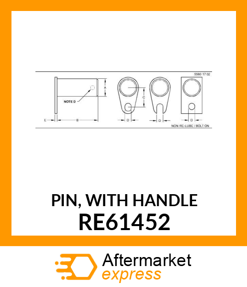 PIN, WITH HANDLE RE61452