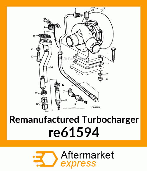 TURBOCHARGER,REMAN re61594