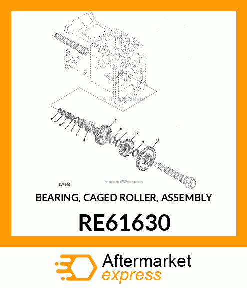 BEARING, CAGED ROLLER, ASSEMBLY RE61630