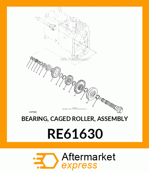 BEARING, CAGED ROLLER, ASSEMBLY RE61630