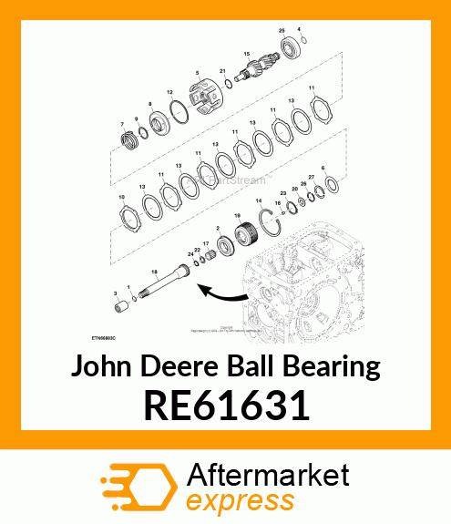 BALL BEARING, BALL BEARING RE61631