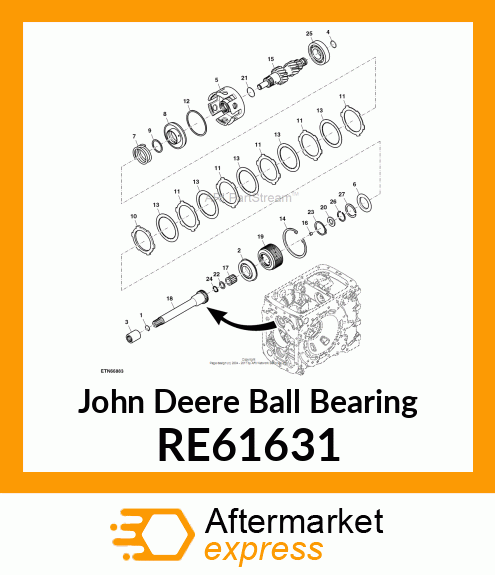 BALL BEARING, BALL BEARING RE61631