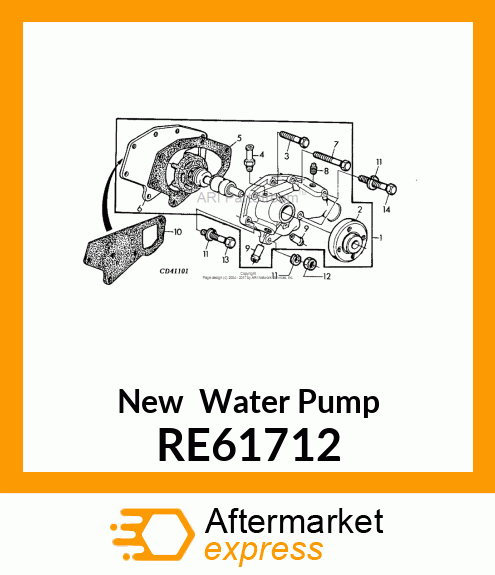 WATER PUMP RE61712