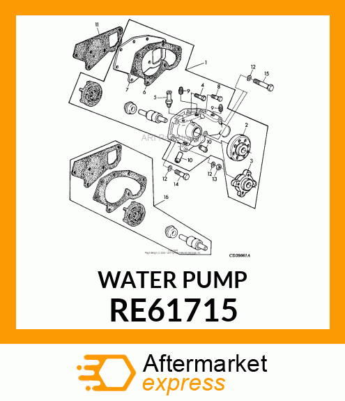 WATER PUMP RE61715