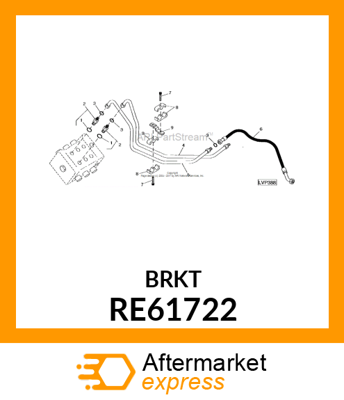 BRACKET, LINE SUPPORT RE61722