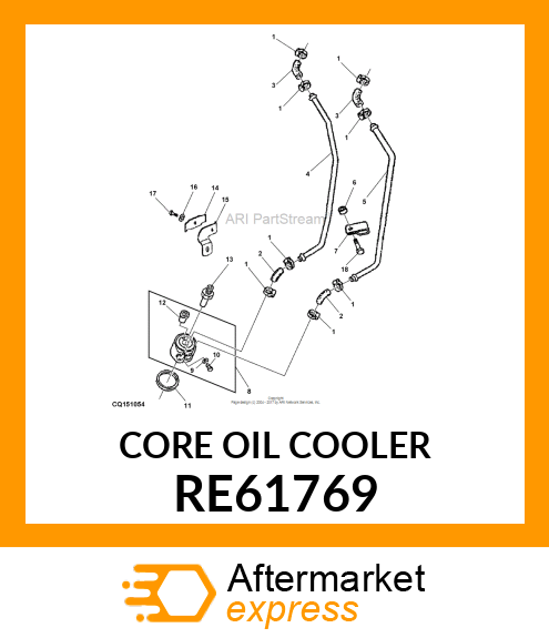 COOLER OIL,8 PLATES RE61769