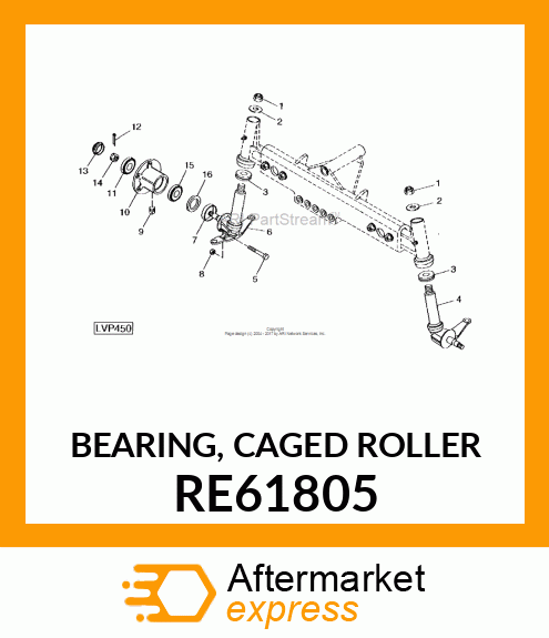 BEARING, CAGED ROLLER RE61805